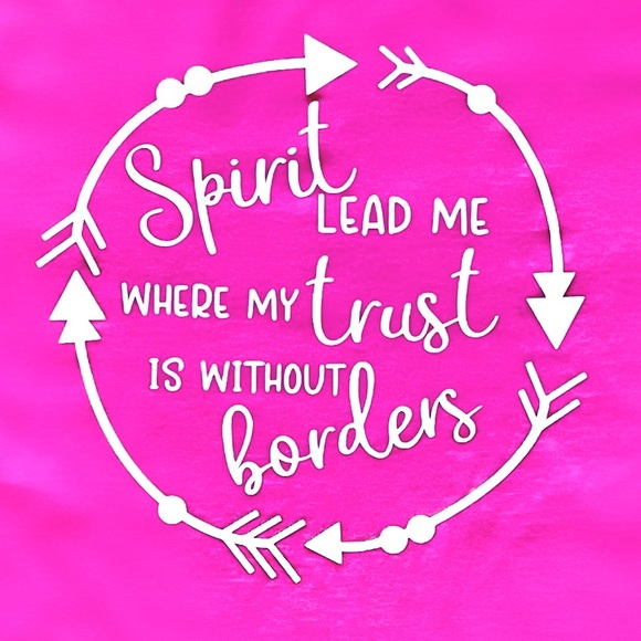 Handcrafted Spirit Lead Me Graphic Religious T-Shirt, size Large - Picture 3 of 3